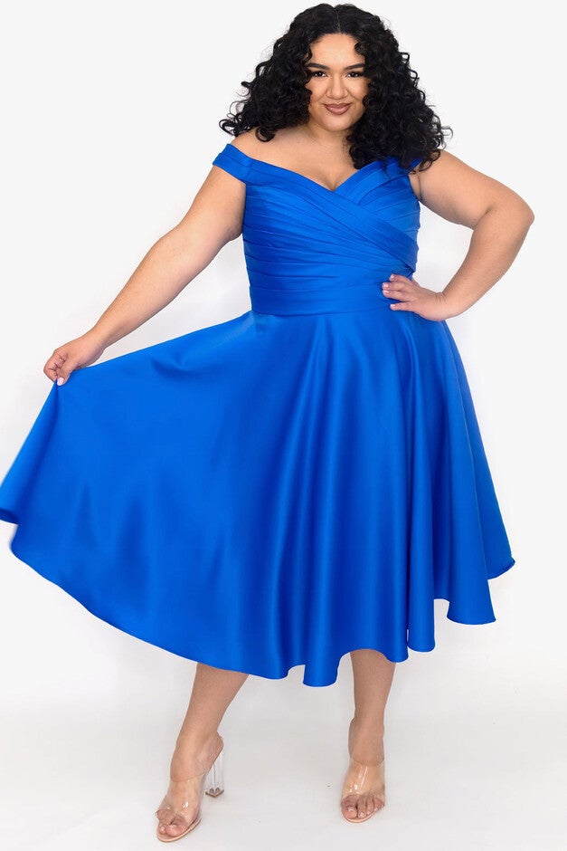 PERFECTLY POSH PARTY DRESS, Sapphire / Cobalt, hi-res image number 0