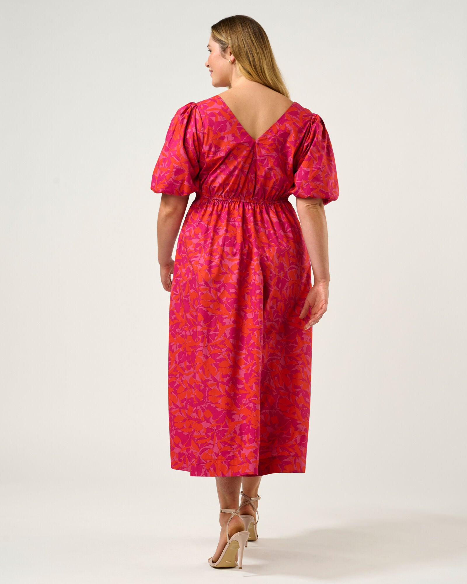 Aura Falls Cotton Dress, Winter Berry / Pink, alternate image number 4