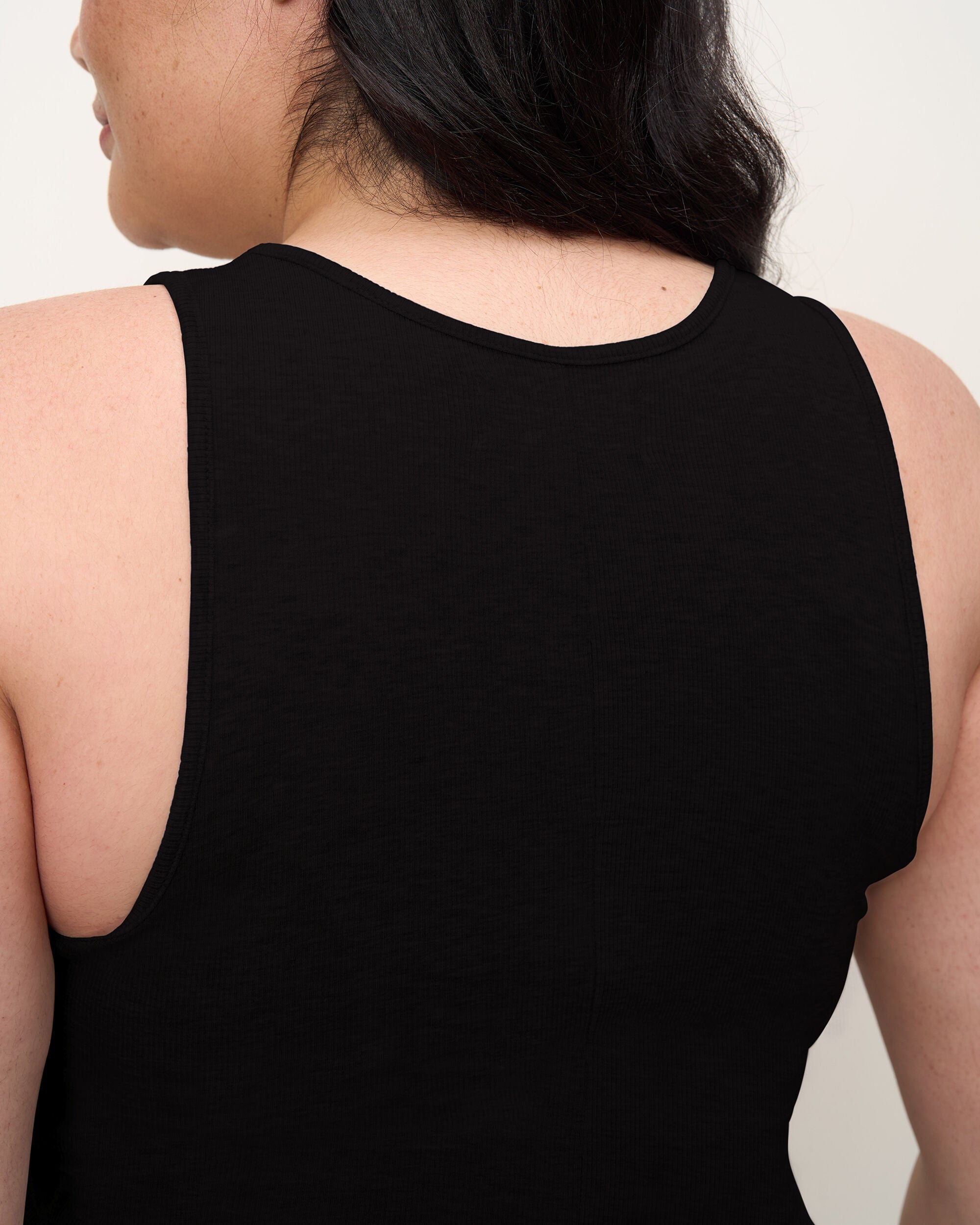 The Scoop Neck Midi Dress, Onyx / Black, alternate image number 3