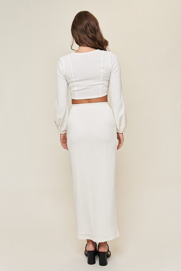 Carly Cropped Blouse, White / White, alternate image number null