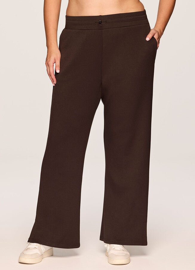 Solace Scuba Wide Leg Pant, Dark Brown / Brown, alternate image number 4