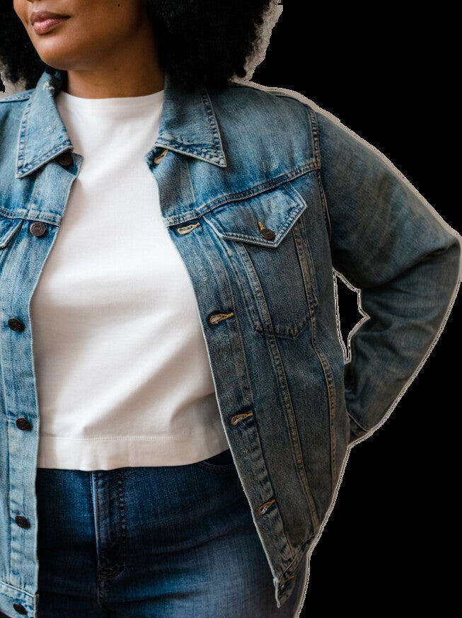 The Merly Jacket, Washed Denim / Medium Wash, alternate image number 1