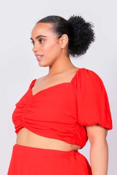 Puff Sleeve Rene Crop Top