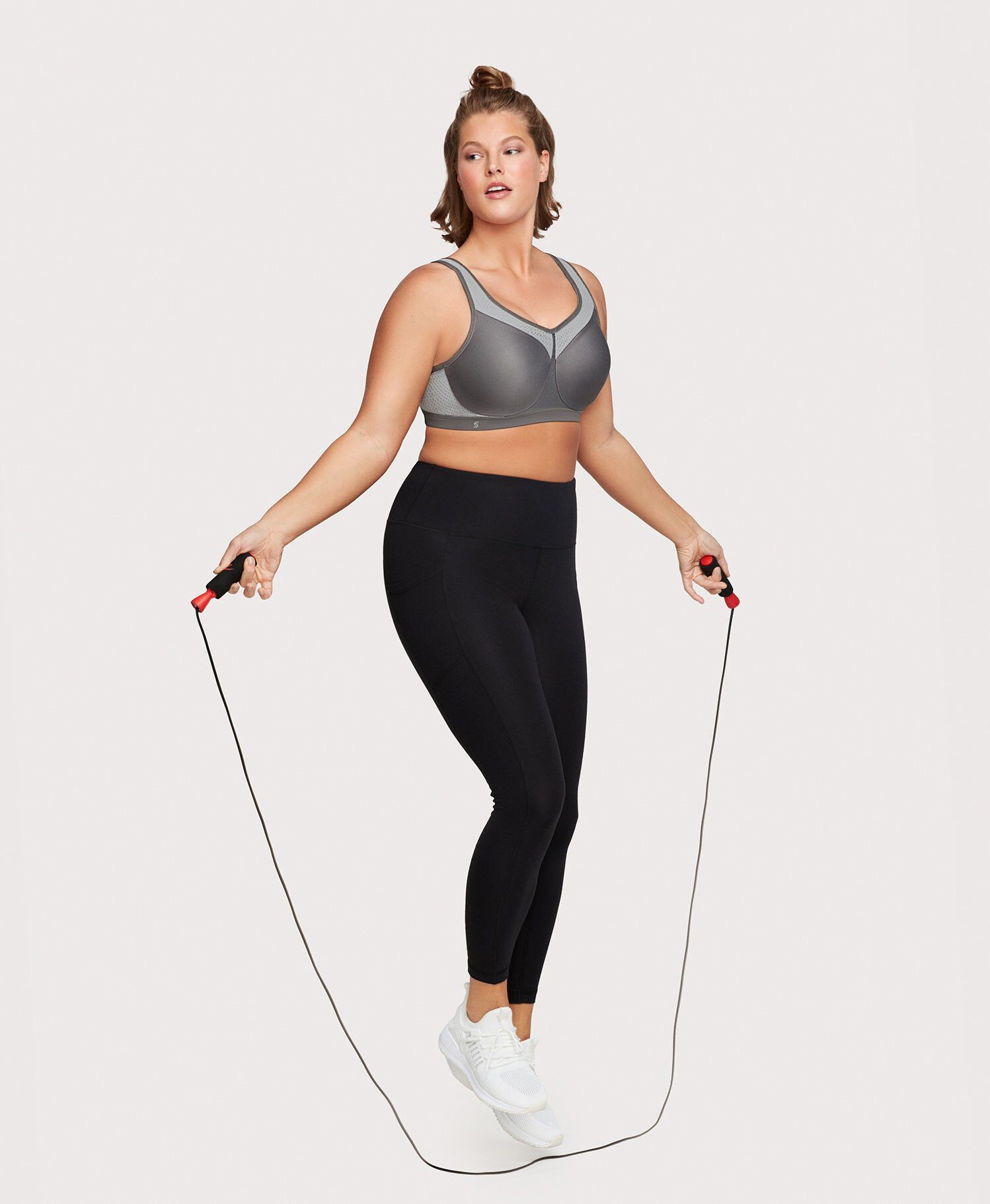 High Impact Underwire Sports Bra, Gray / Cool Gray, alternate image number 1