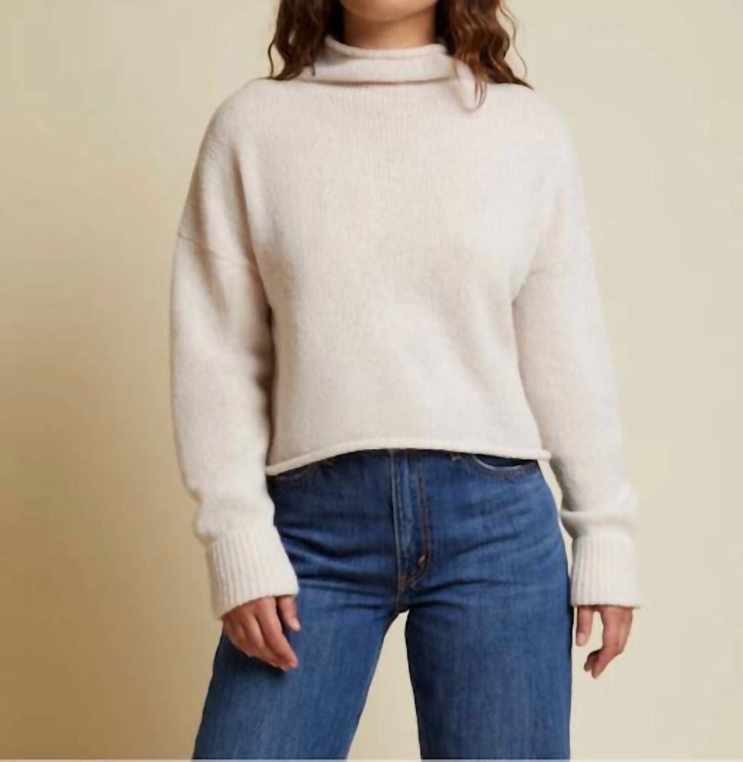 GALEN ROLL NECK SWEATER IN BABY'S BREATH, BabyS Breath / Pink, alternate image number 1