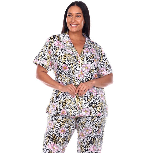 Short Sleeve & Pants Tropical Pajama Set, , alternate image number 9