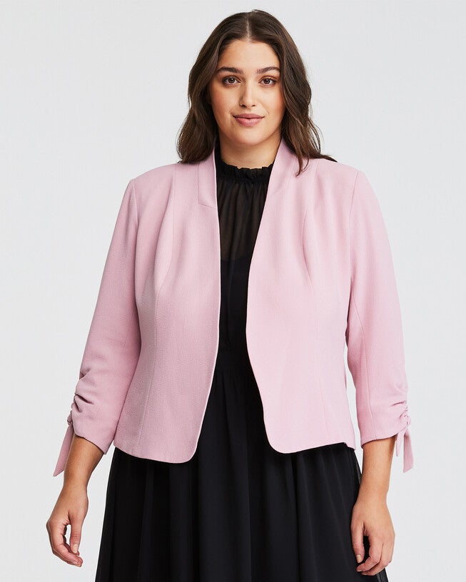 Thea Bow Sleeve Jacket, Pink / Pink, hi-res image number 0