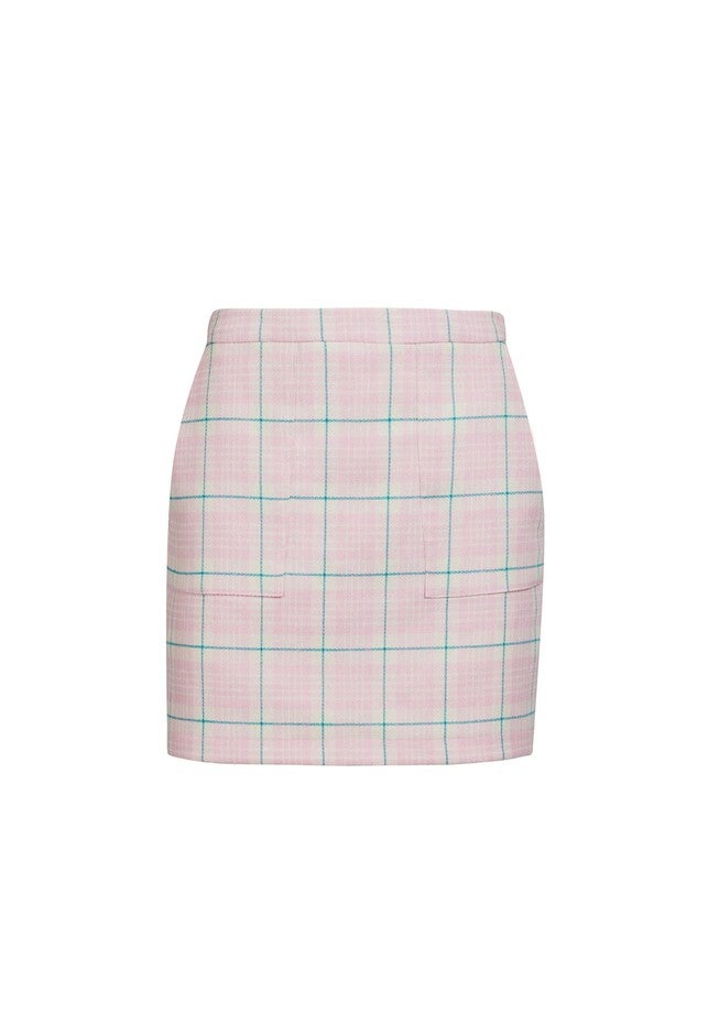 Barbie® Plaid Mini Skirt, Pink / Pink, hi-res image number 0