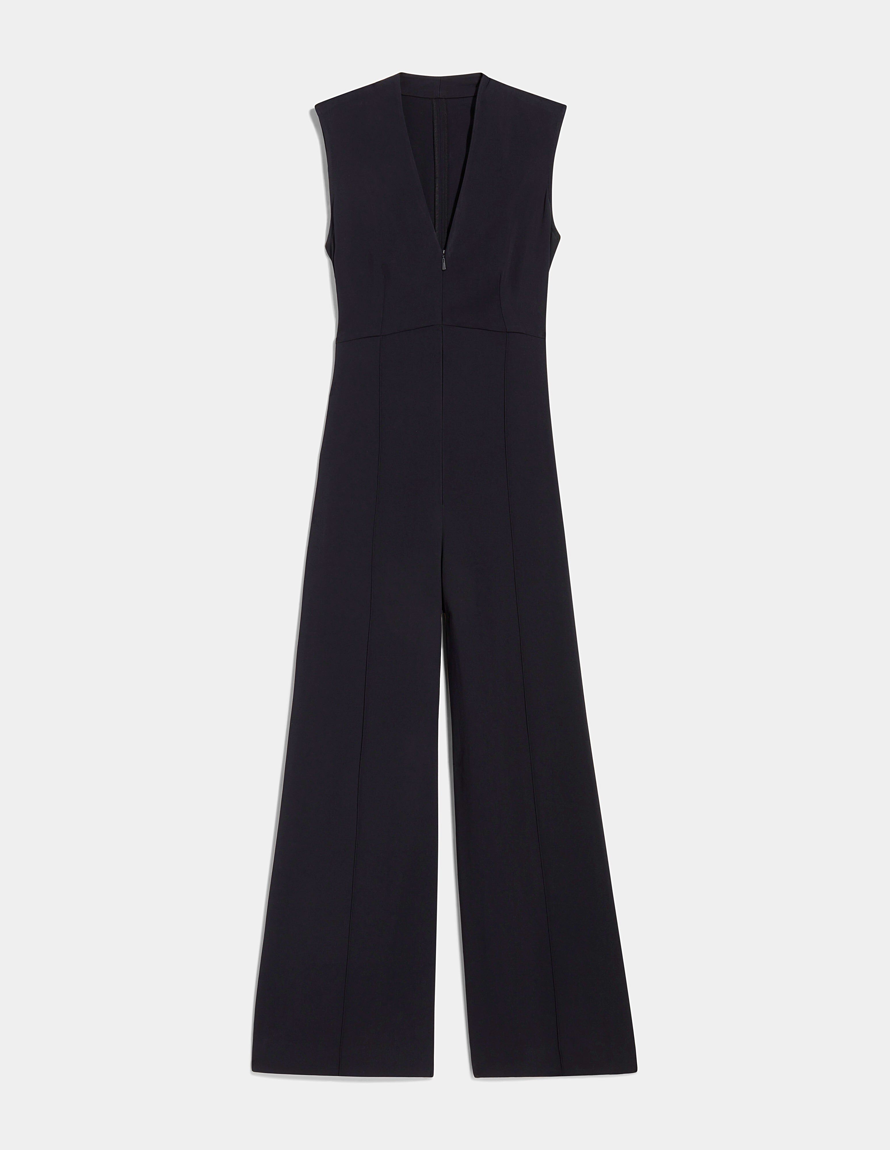 V-Neck Jumpsuit, Black Beauty / Black, hi-res image number 0