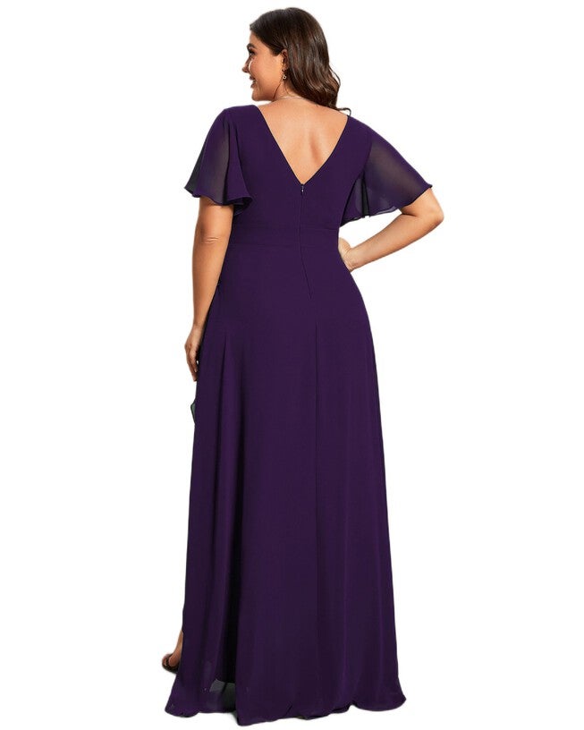 Charming Chiffon Bridesmaid Dress with Lotus Leaf Hemline, , alternate image number 5