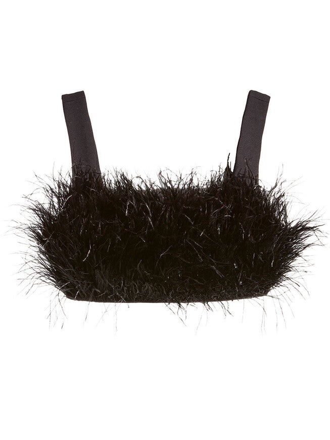 Marianna Feather Top, Black / Black, hi-res image number 0