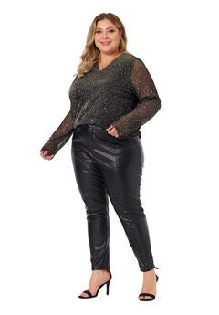 LONG SLEEVE GLITTER SPARKLE TOP