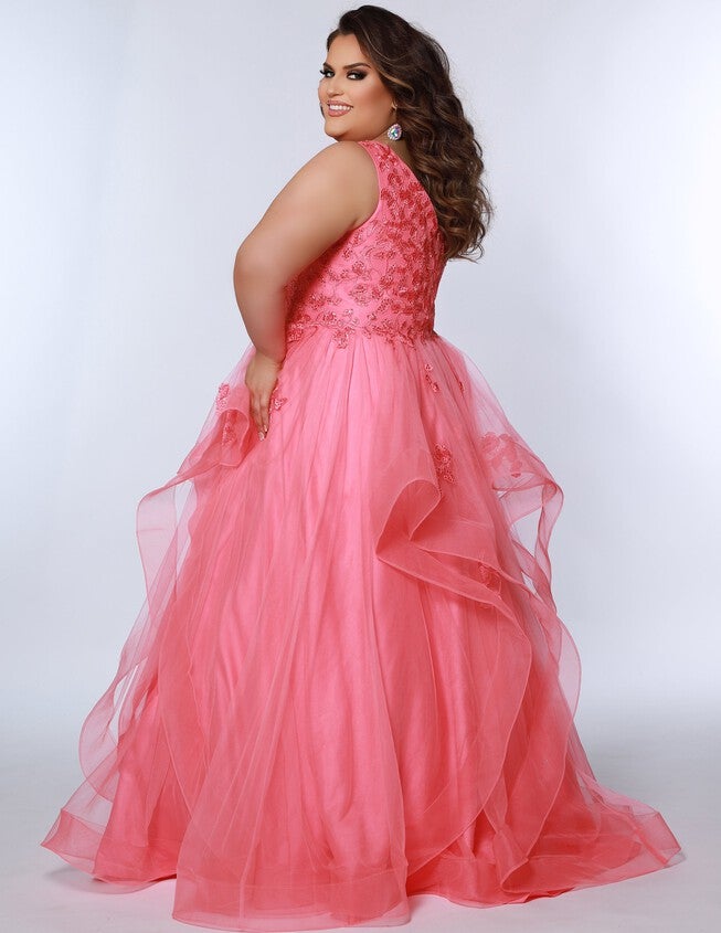 HEAD IN THE CLOUDS FORMAL DRESS, Coral / Coral, alternate image number null