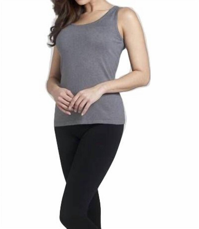 BRA-FRIENDLY TANK TOP IN GRAY, Gray / Light Grey, hi-res image number 0