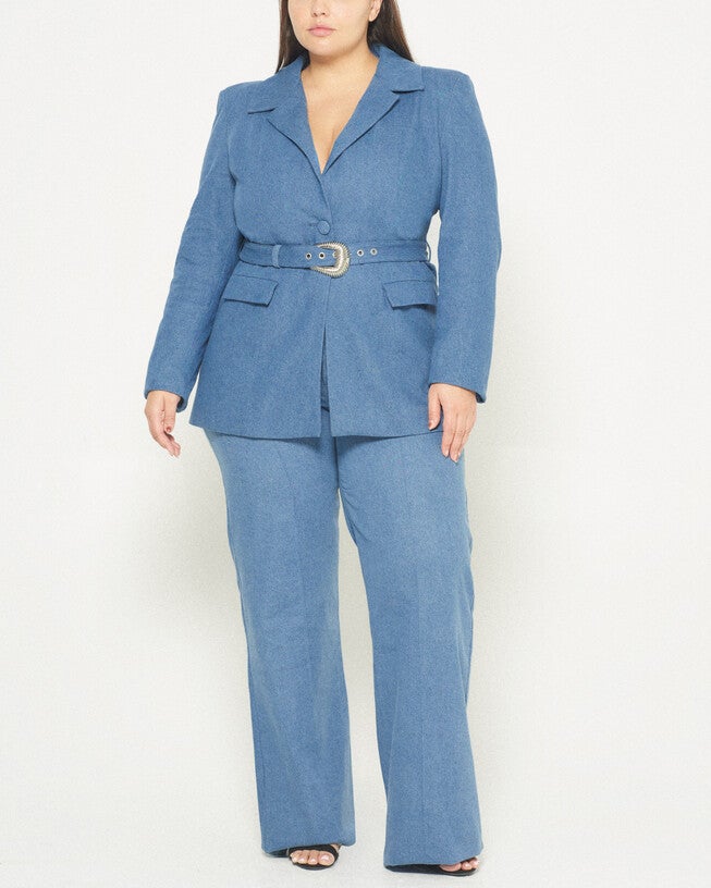 Dominga Denim Blazer, Denim / Light Blue, alternate image number 1