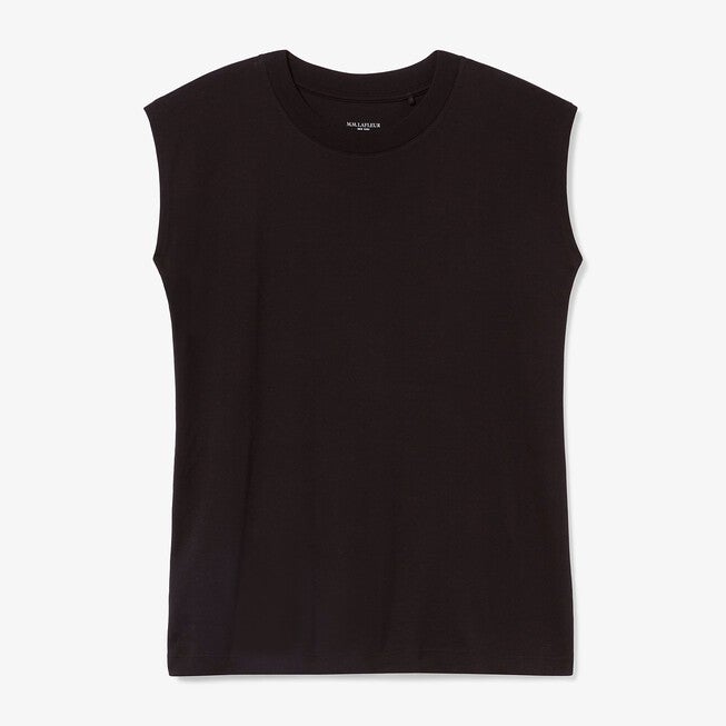 Alina Muscle Tee - Pima Cotton, Black / Black, alternate image number 6