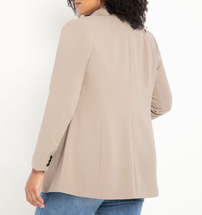 The 365 Suit Long Tailored Blazer, Desert Taupe / Gold, alternate image number null