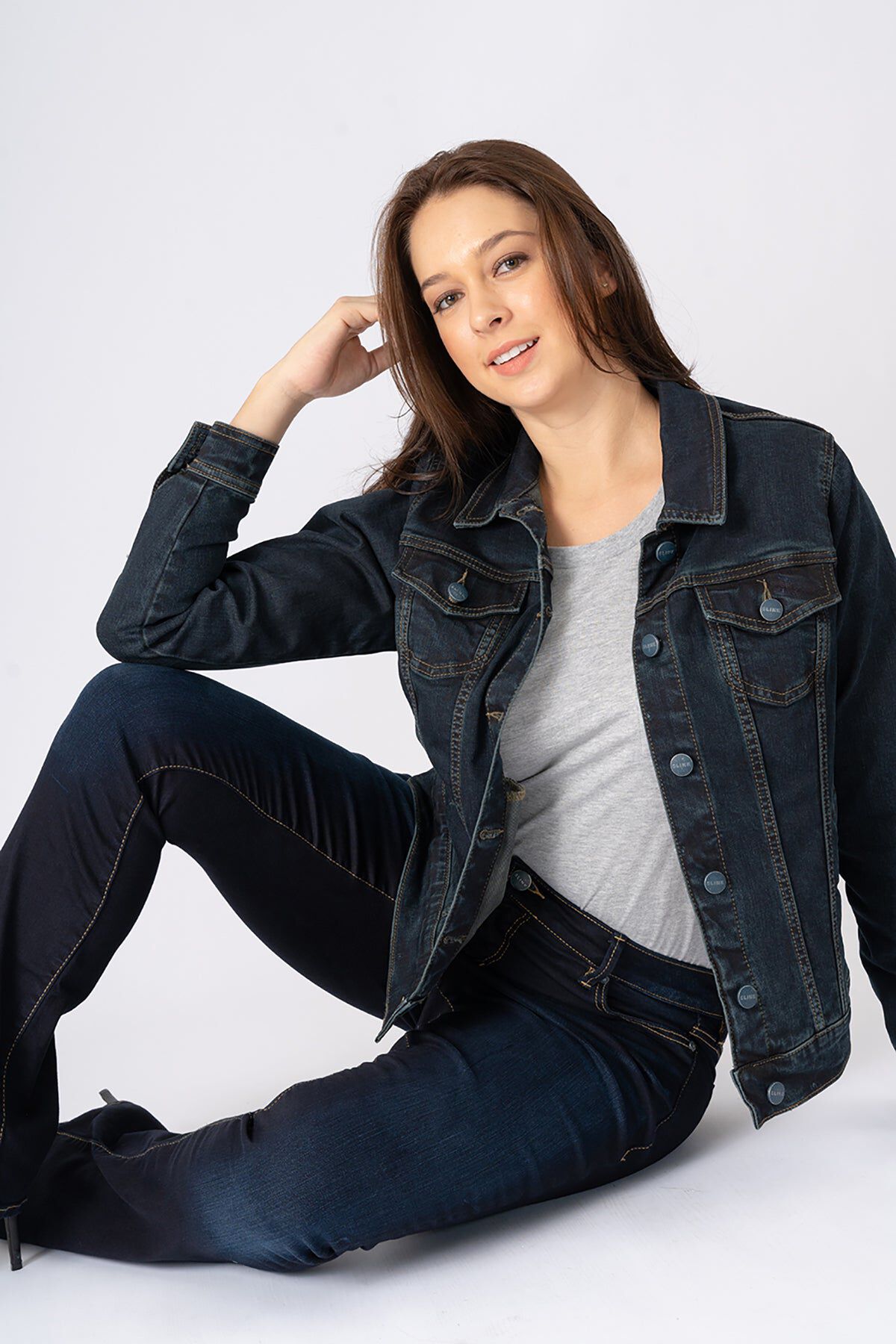 Denim Jacket - Steph, STEPH / Dark Wash, hi-res image number 0