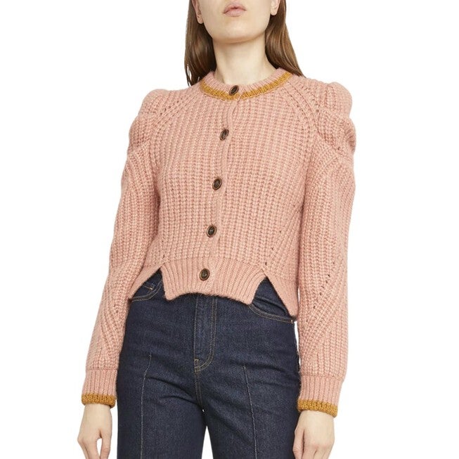 ELLE CARDIGAN, Rosewood / Pink, hi-res image number null