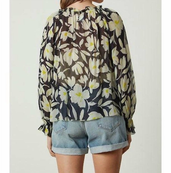 FLORAL PRINTED MILEY TOP IN LOTUS, , alternate image number 5