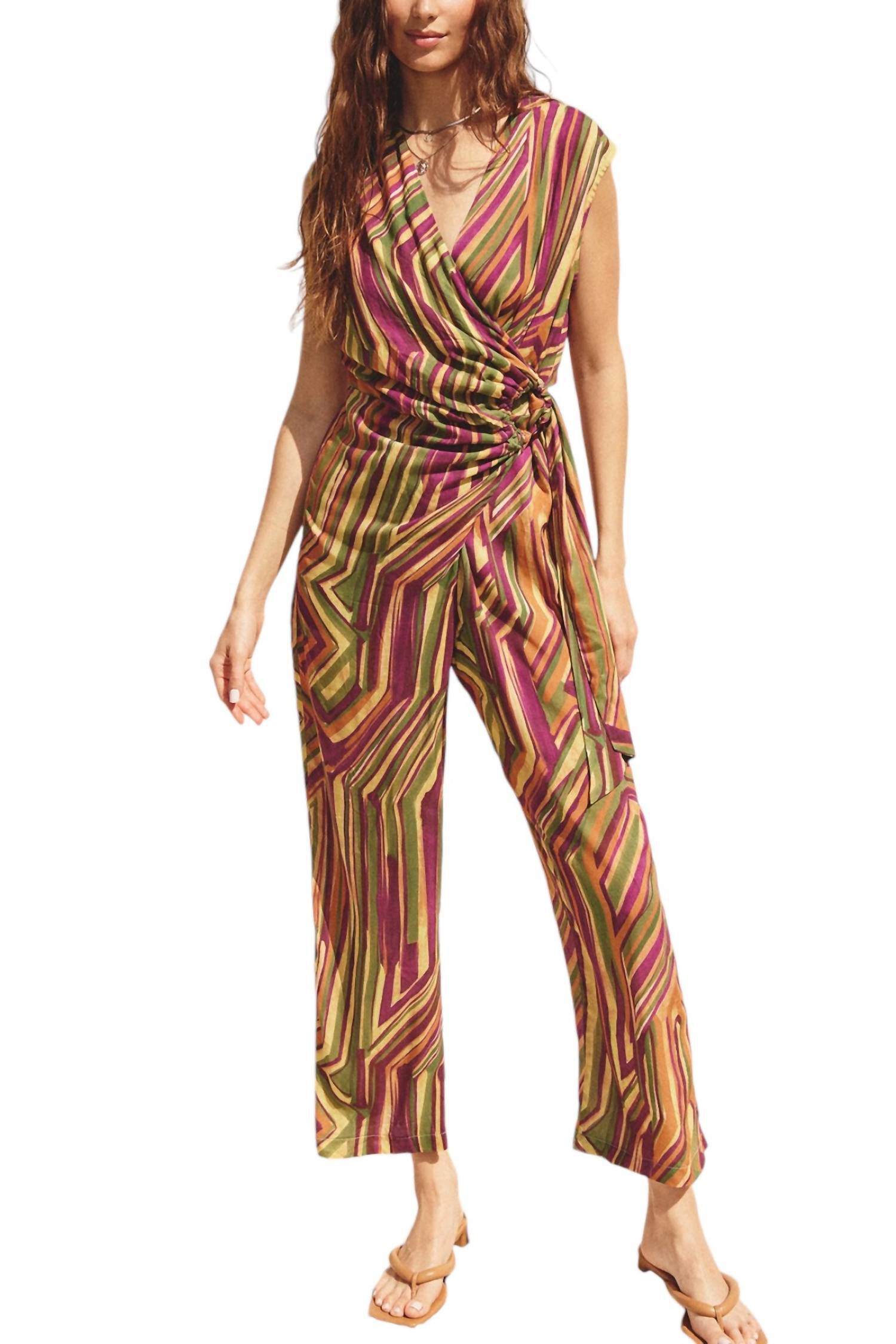Girls Night Buckle Detail Jumpsuit, Vintage Royale / Navy, hi-res image number 0