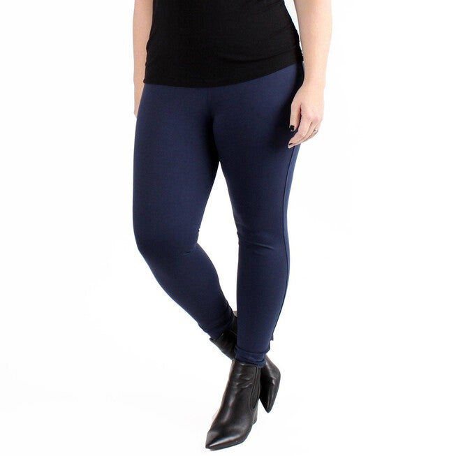 High Waist Ponte Legging, Navy / Navy, alternate image number 1