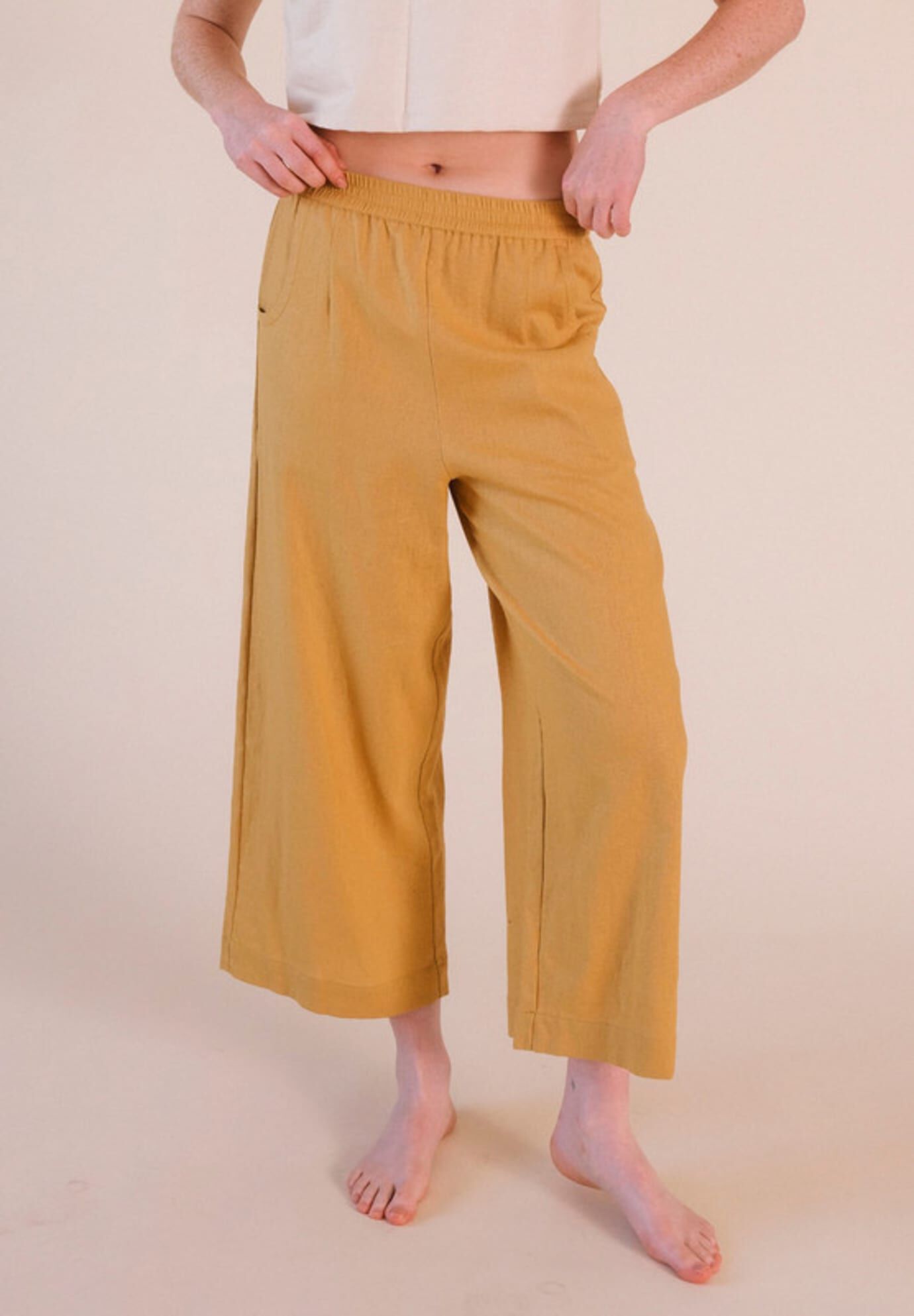 Nin Linen Pant, Golden / Gold, hi-res image number 0
