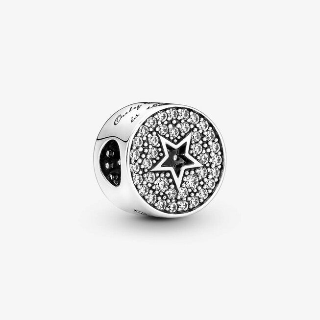 CONGRATS CHARM WITH CLEAR CUBIC ZIRCONIA IN SILVER, Silver / Silver, hi-res image number null