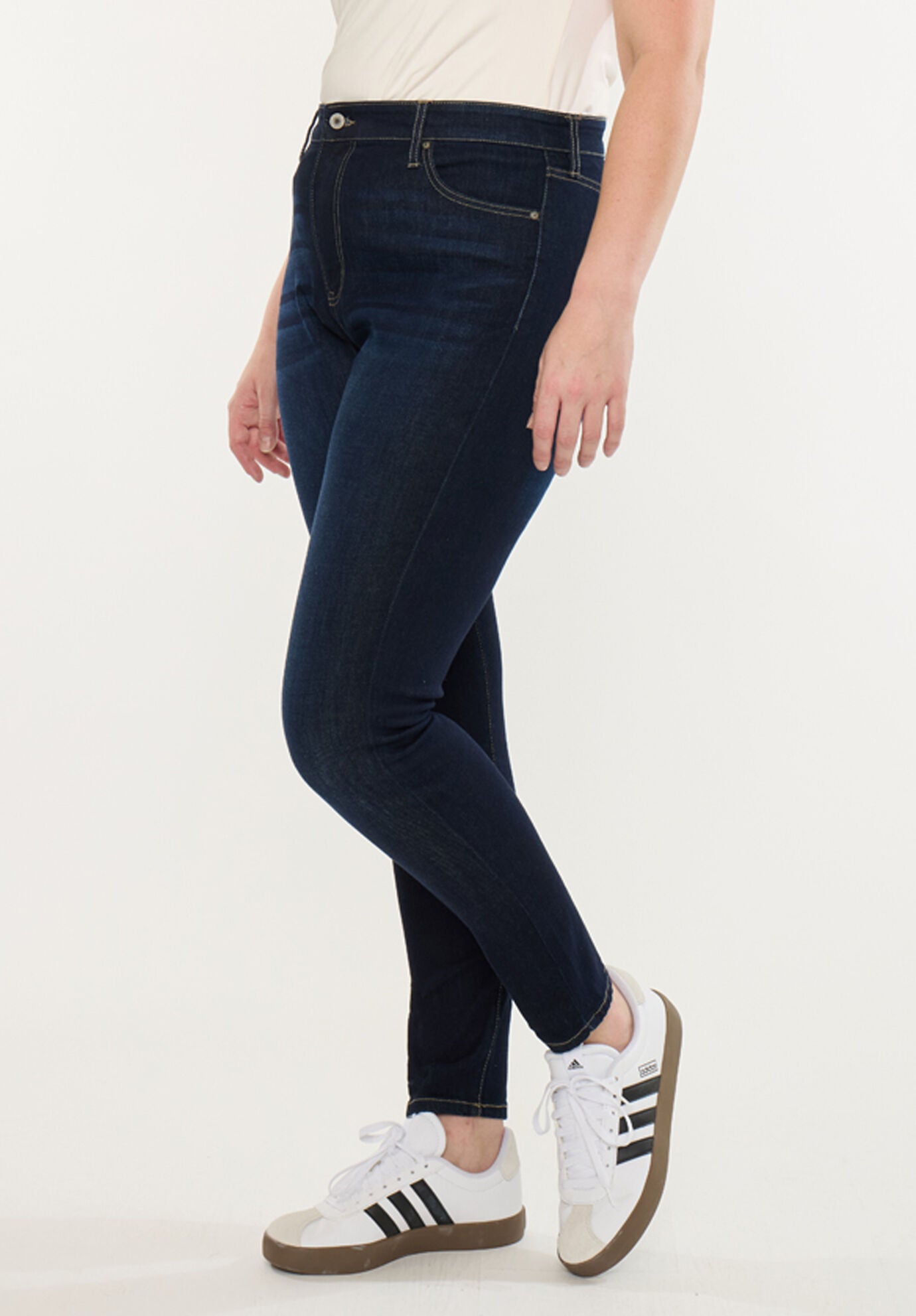 Felicity Ultra High Rise Super Skinny (Plus Size), Dark Wash / Dark Wash, alternate image number 4