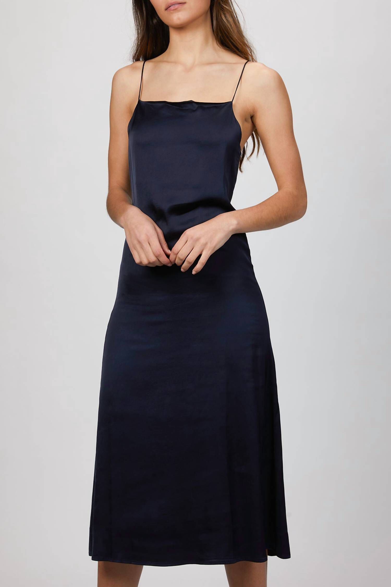 SUAD SATIN DRESS IN NIGHT, , alternate image number 8