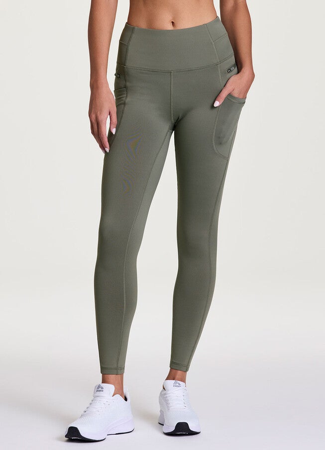 Plus Prime Hit The Road Fleece Legging, Mulled Basil / Sage Green, alternate image number 3