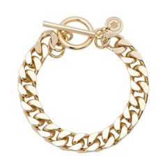 Tara Toggle Bracelet 7.5" Gold