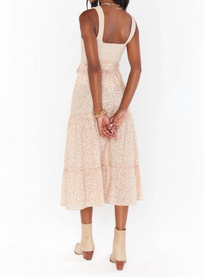 MILEY MIDI SKIRT IN DITSY DAISY, , alternate image number null