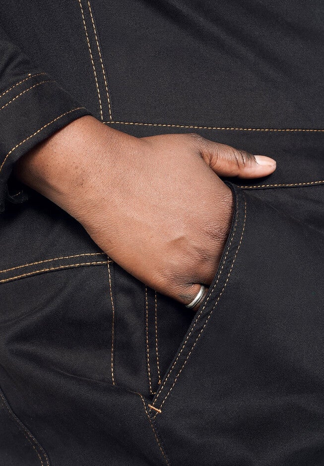 The Essential Long Sleeve Coverall, BLACK / Black, alternate image number 3