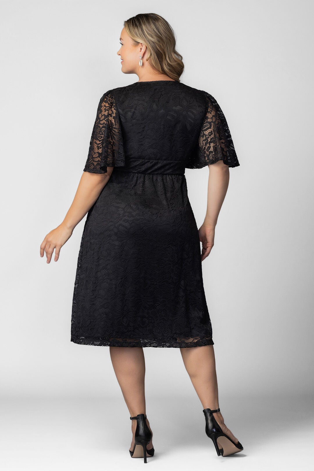 Fable Lace Cocktail Dress, Onyx / Black, alternate image number 4