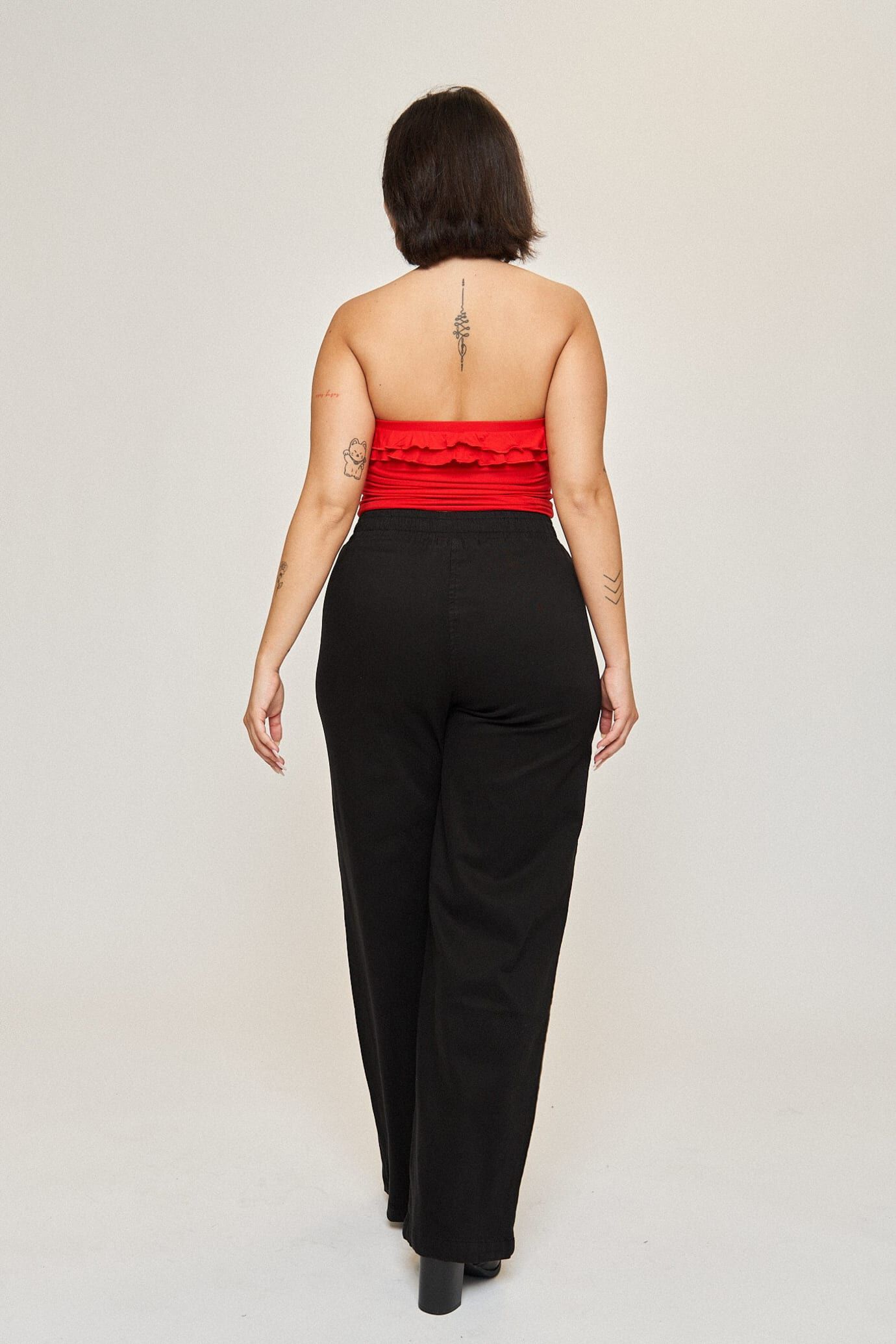 Maya Cotton Tencel Ease Pant, Black / Black, alternate image number 2