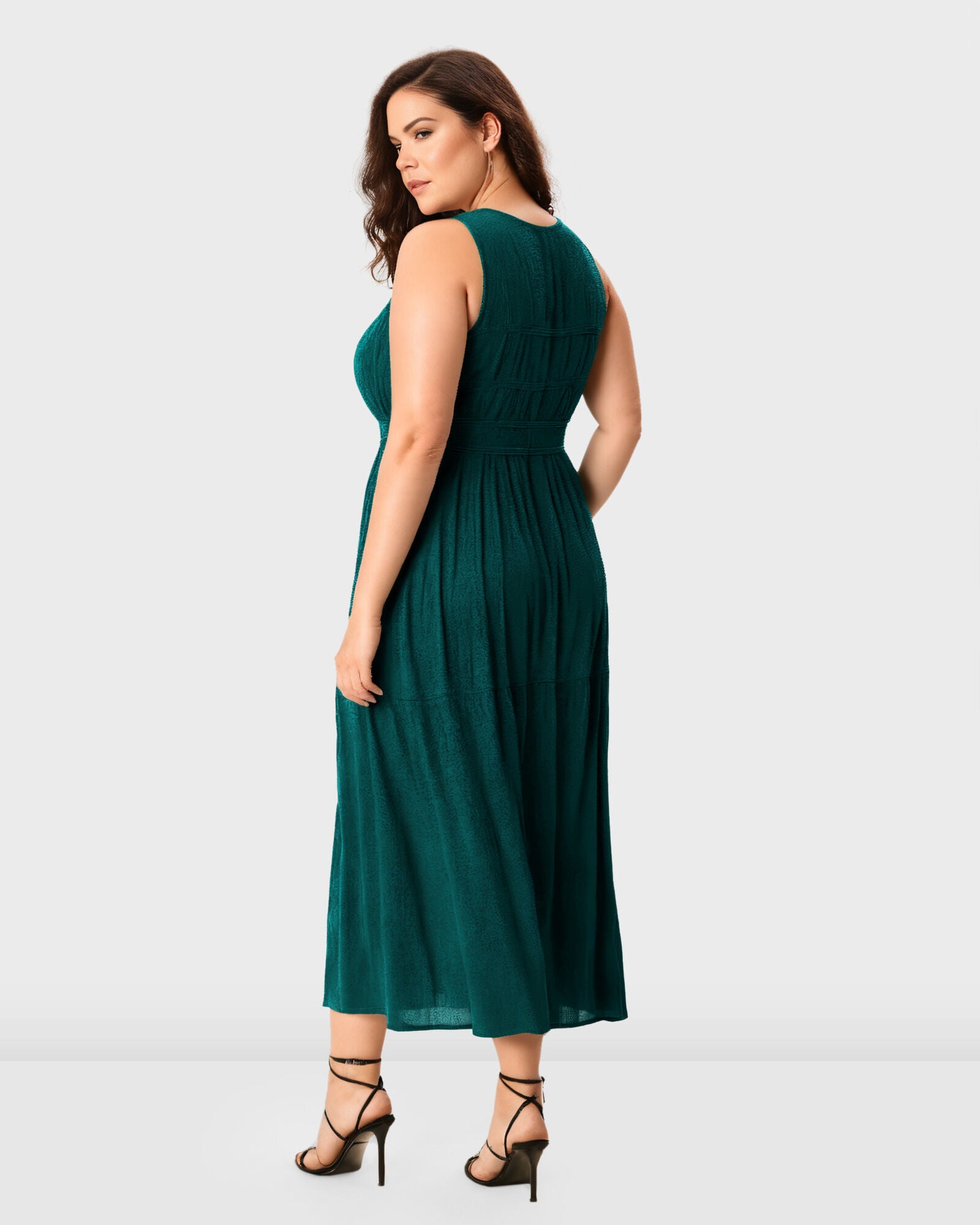 Rayon Crinkle Corset-Style Dress, , alternate image number 5