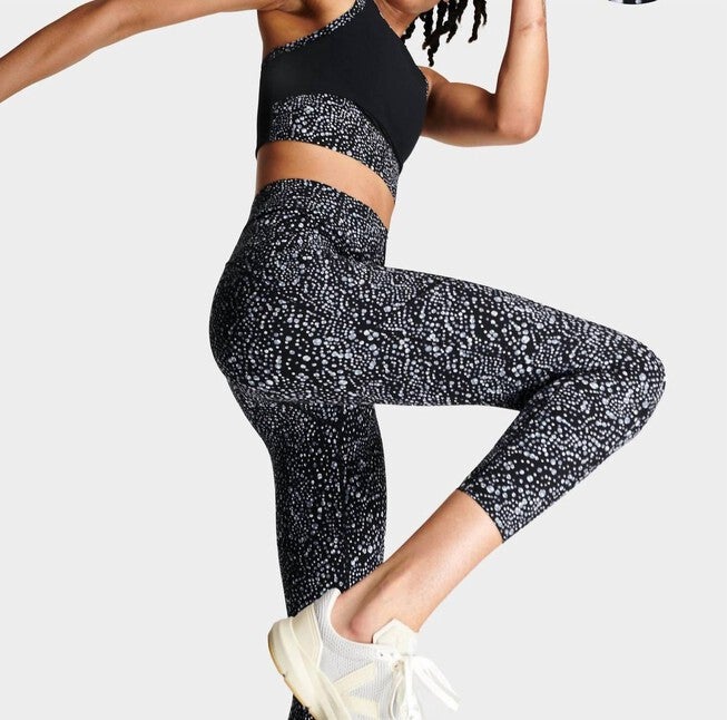 Power 7/8 High-Waisted Workout Leggings in Blue Celestial Dot Print, , alternate image number 1