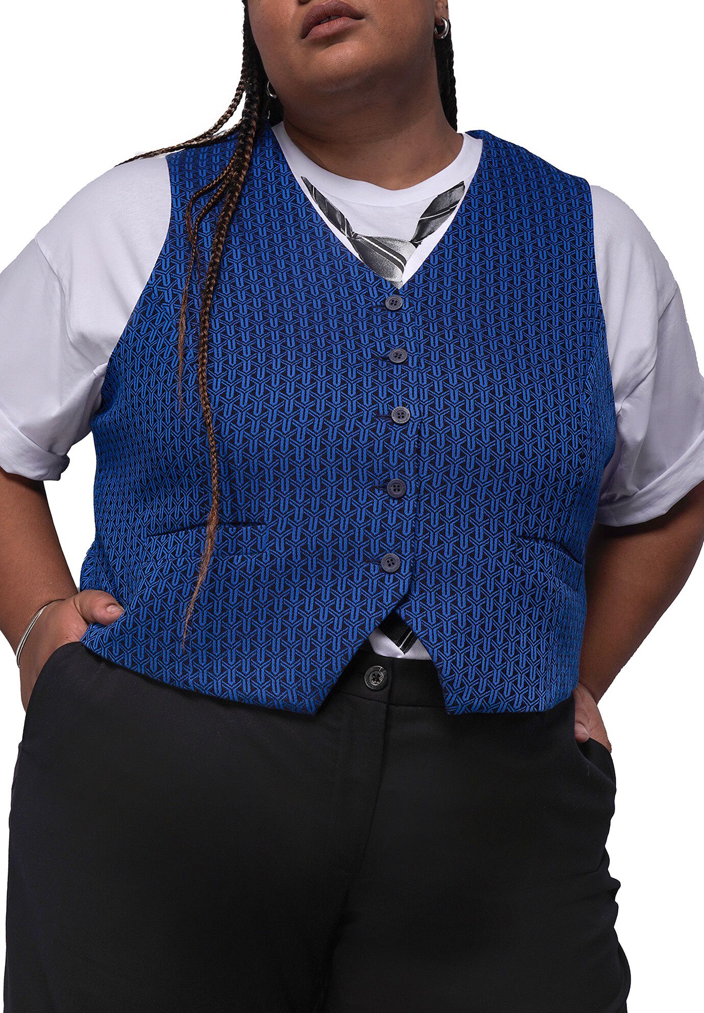 The Empower Jacquard Vest, COBALT BLUE / Cobalt, hi-res image number 0