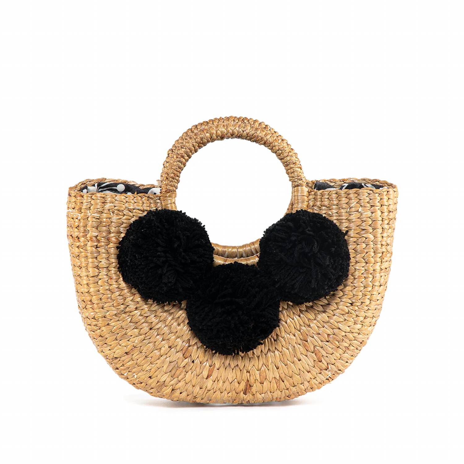 Sabai Basket Mini 3 Pom, Natural  Black / Beige, alternate image number 1