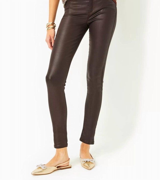 EAGAN HIGH RISE STRETCH COATED JEAN IN MOCHACHINO, Mochachino / Brown, hi-res image number null