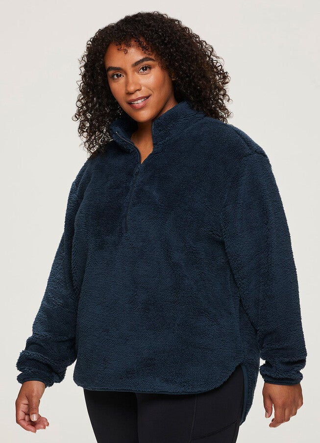 Dylan 1/4 Zip Sherpa Pullover, , alternate image number null