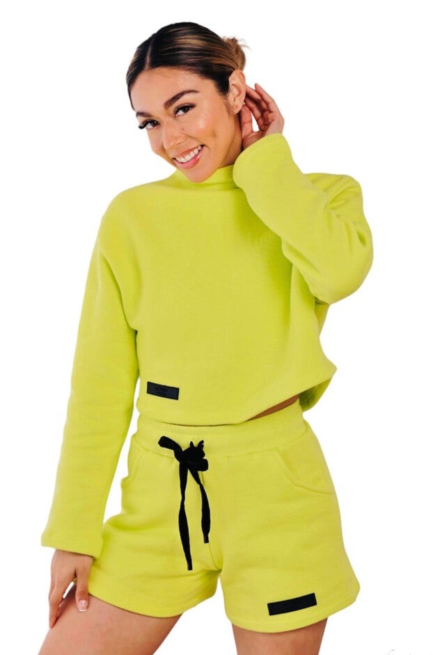 Crop Sweatshirt, Neon / Chartreuse, hi-res image number 0