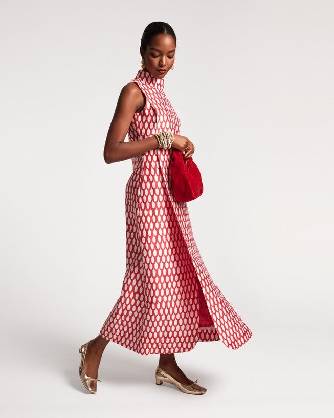 Carlyle Dress, OysterRed / Red, alternate image number null
