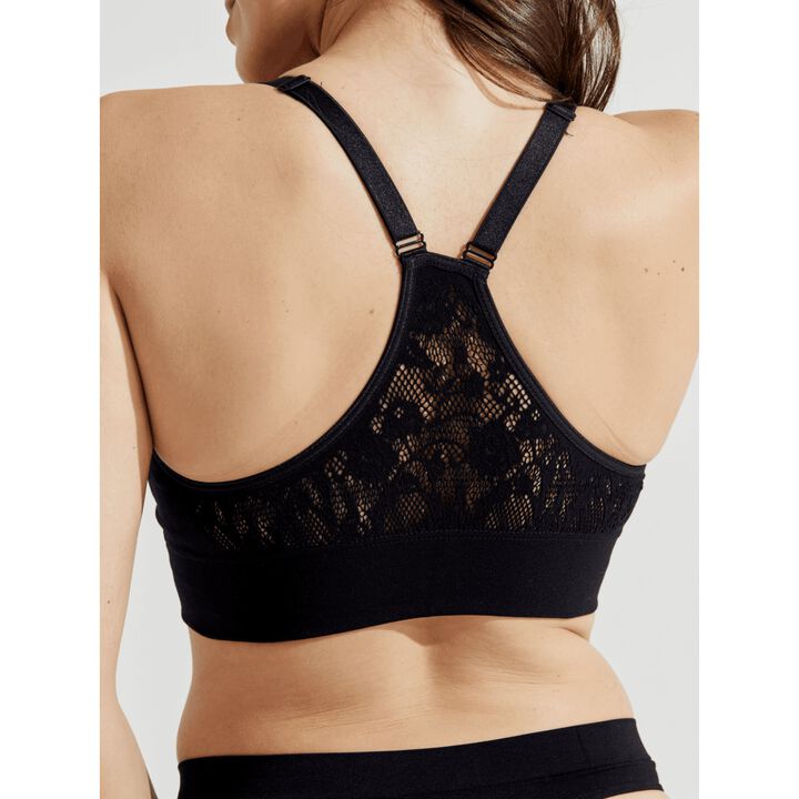 DEEP V NOTCH FRONT BRA, Onyx / Black, alternate image number 2