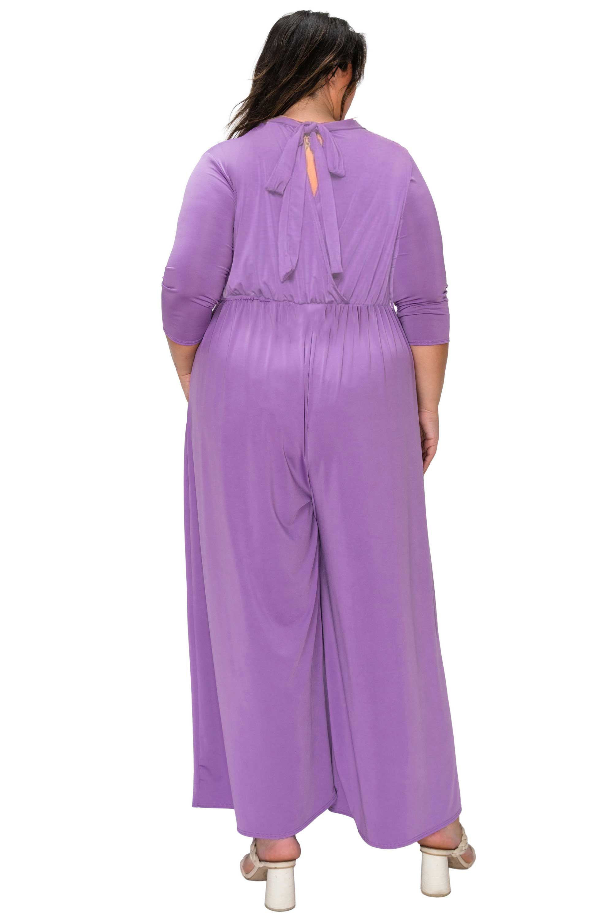 Summer Wide Leg Pocket Jumpsuit, Lilac / Lilac, alternate image number 2