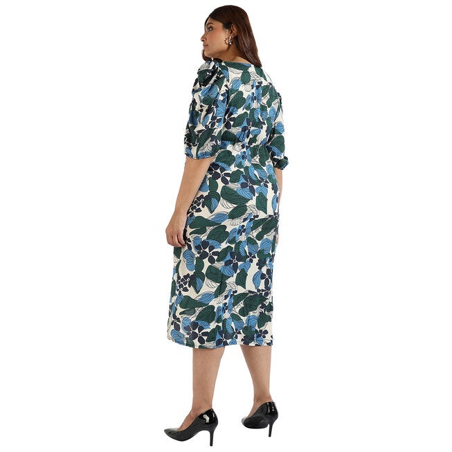 Women Floral Design Casual Dress, , alternate image number null