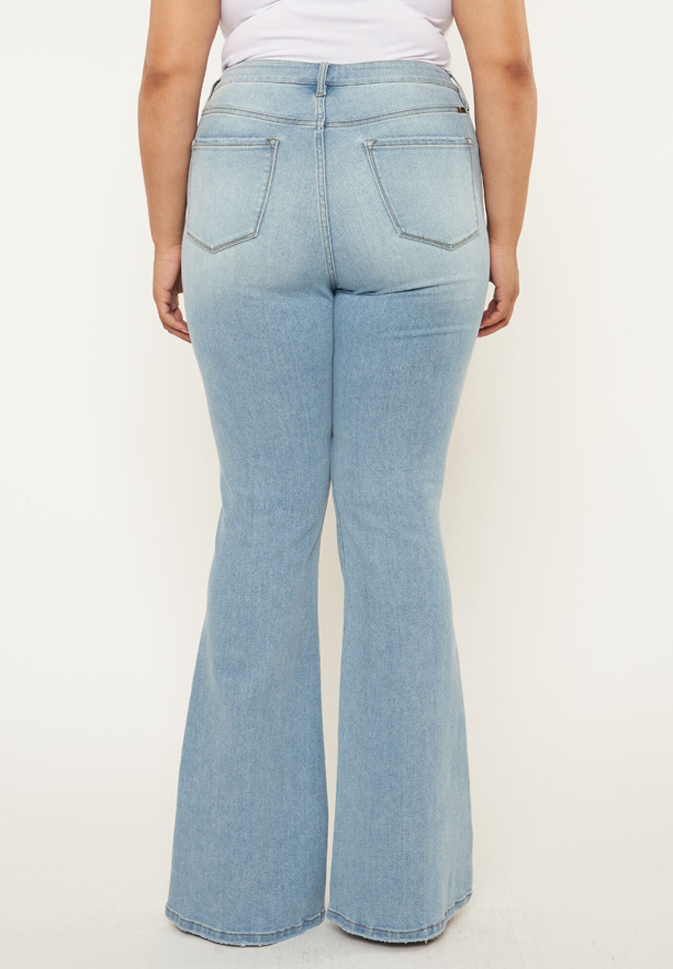 Lori High Rise Flare (Plus Size), Light Wash / Light Wash, alternate image number 4