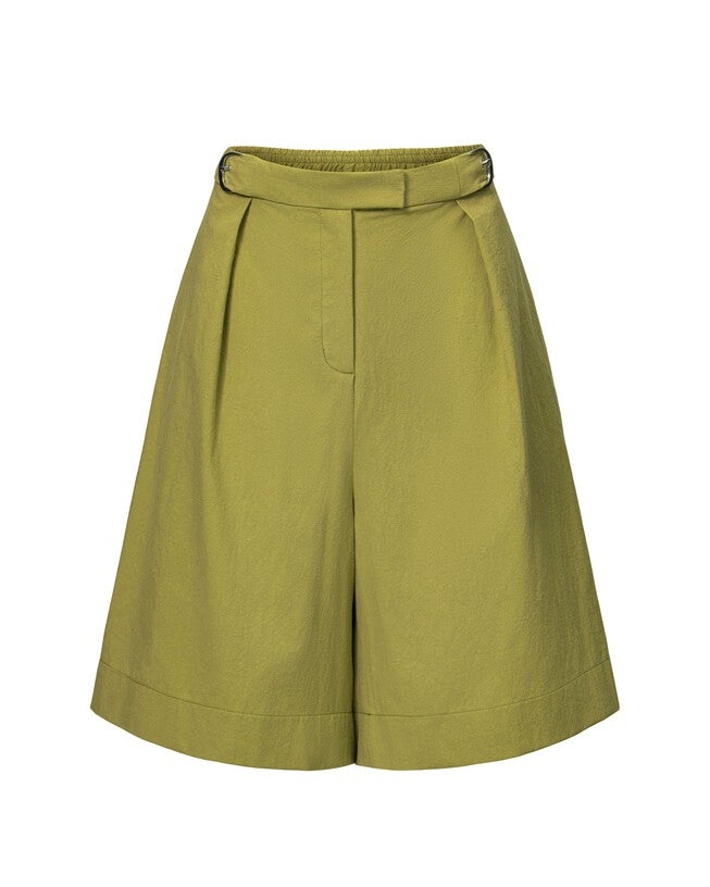 Belted Trouser Short, CHARTREUSE / Chartreuse, hi-res image number 0
