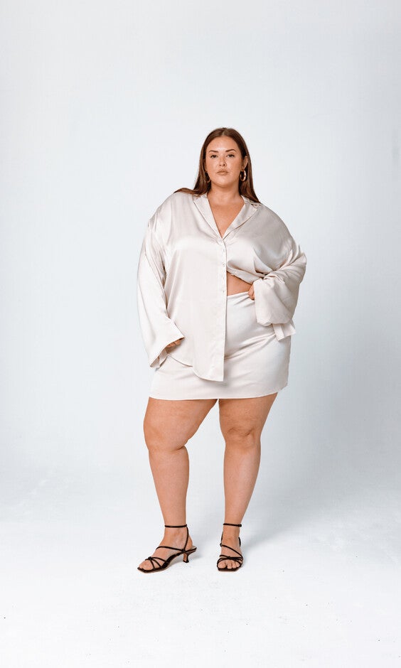 Penelope Skirt, Ivory / Ivory, alternate image number 4